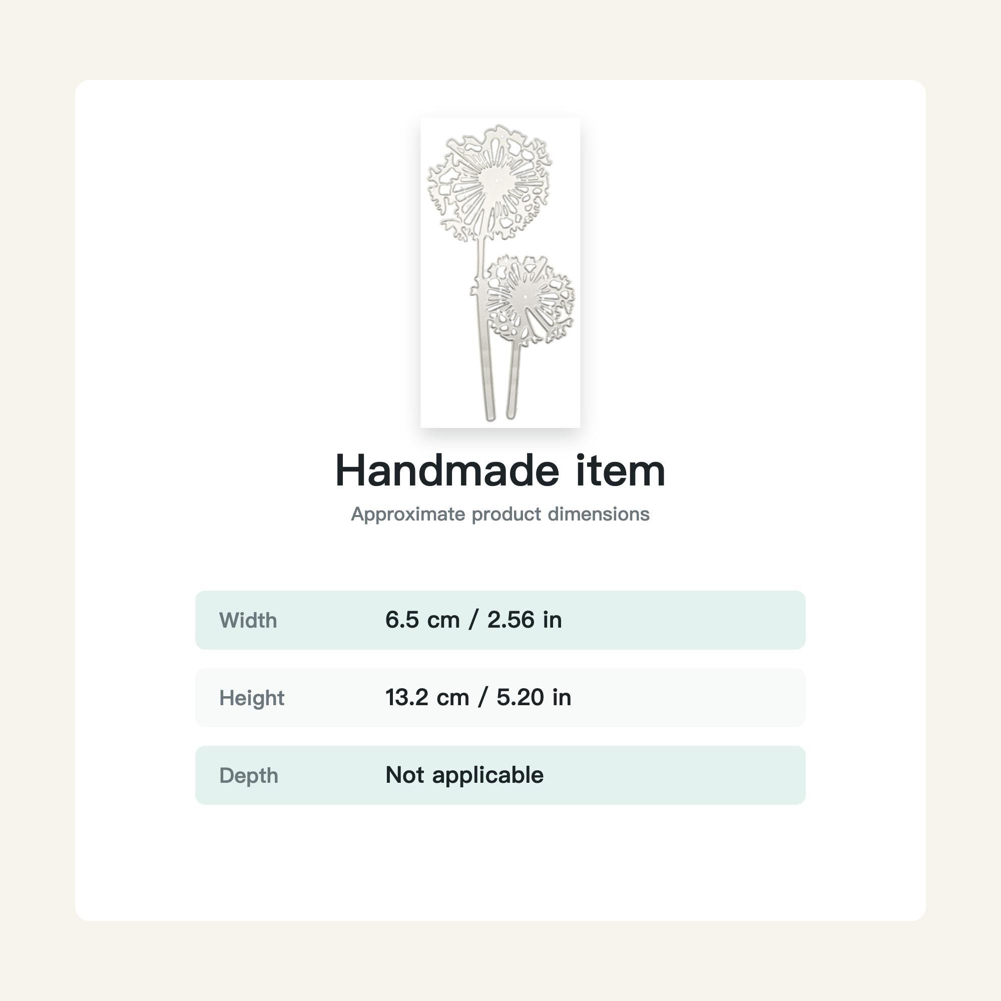 Dandelion Flower Metal Cutting Dies Set for Card Making Scrapbooking and Botanical Paper Crafts