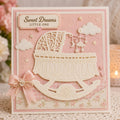 Baby Rocking Cradle Metal Cutting Die for Baby Shower Cards Scrapbooking and Newborn Crafts