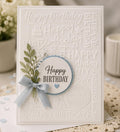 Happy Birthday Sentiment Embossing Folder for Card Making, Scrapbooking (5 x 7 Inch)