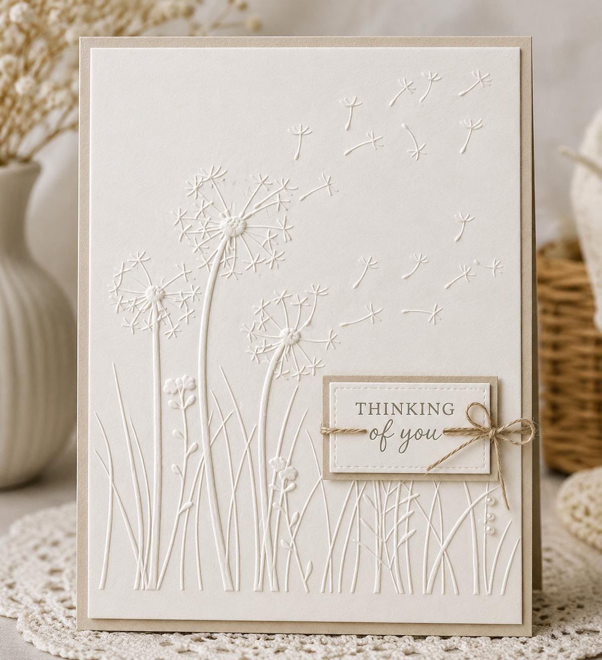 Dandelion Meadow Embossing Folder 4.13 x 5.79 Inch Floral Background for Card Making