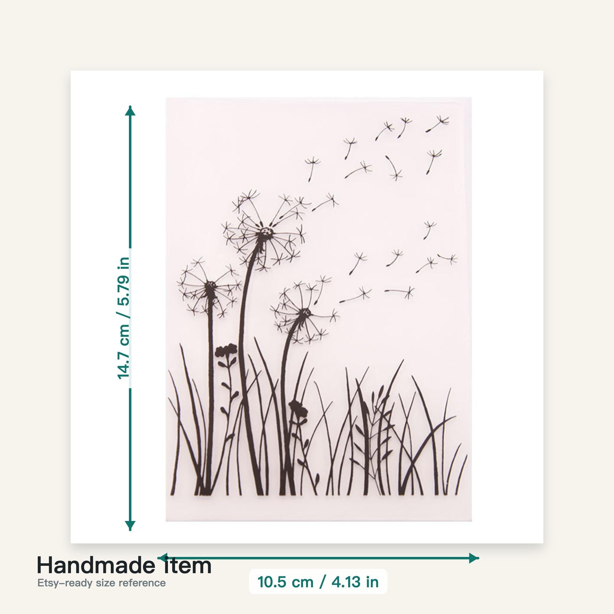 Dandelion Meadow Embossing Folder 4.13 x 5.79 Inch Floral Background for Card Making