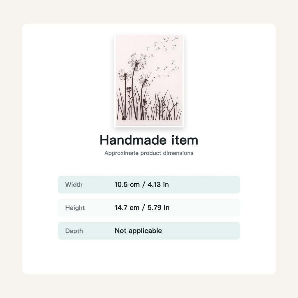 Dandelion Meadow Embossing Folder 4.13 x 5.79 Inch Floral Background for Card Making