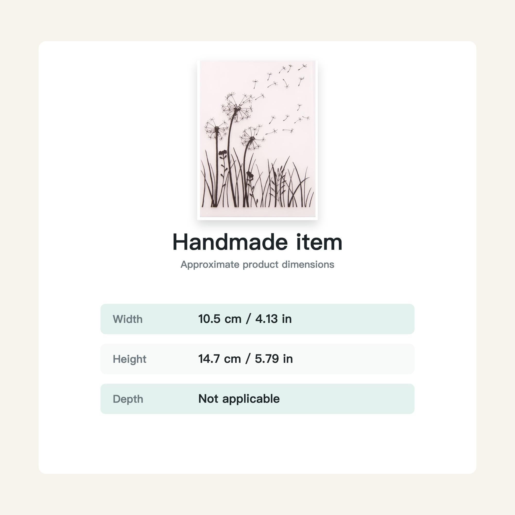 Dandelion Meadow Embossing Folder 4.13 x 5.79 Inch Floral Background for Card Making