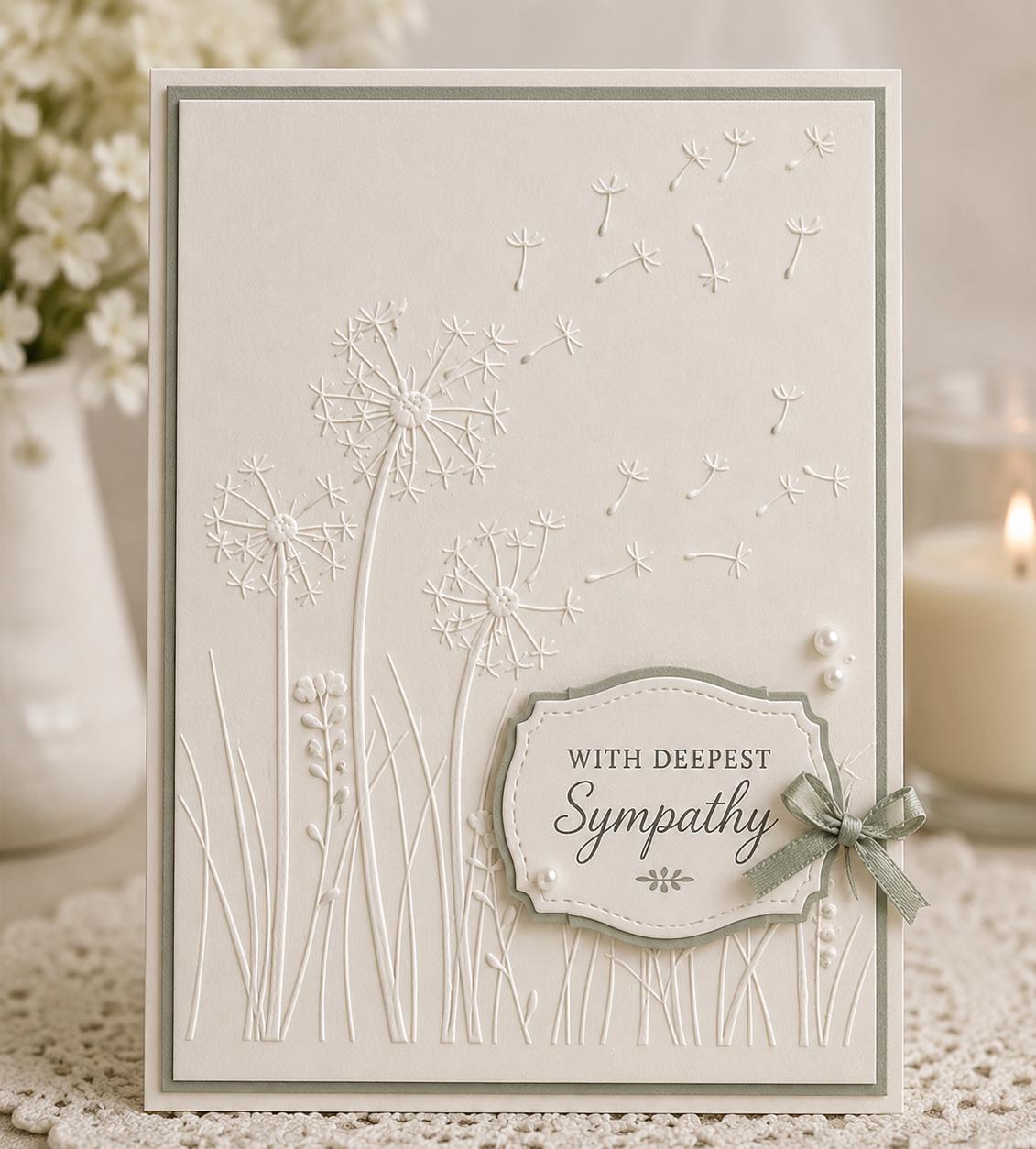 Dandelion Meadow Embossing Folder 4.13 x 5.79 Inch Floral Background for Card Making