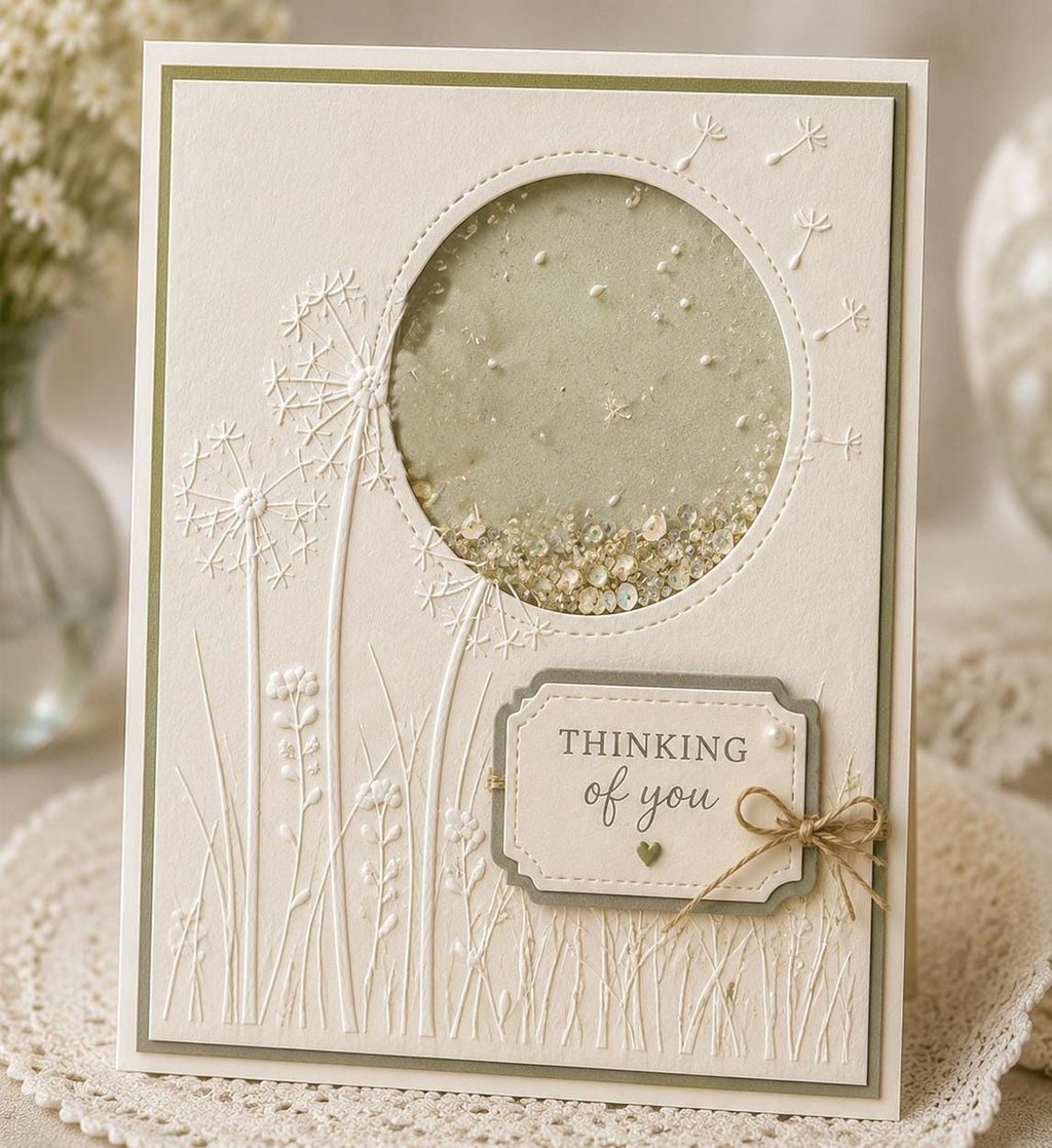 Dandelion Meadow Embossing Folder 4.13 x 5.79 Inch Floral Background for Card Making
