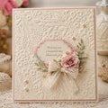 Small Floral Meadow Embossing Folder 6 x 6 Inch Botanical Background for Card Making