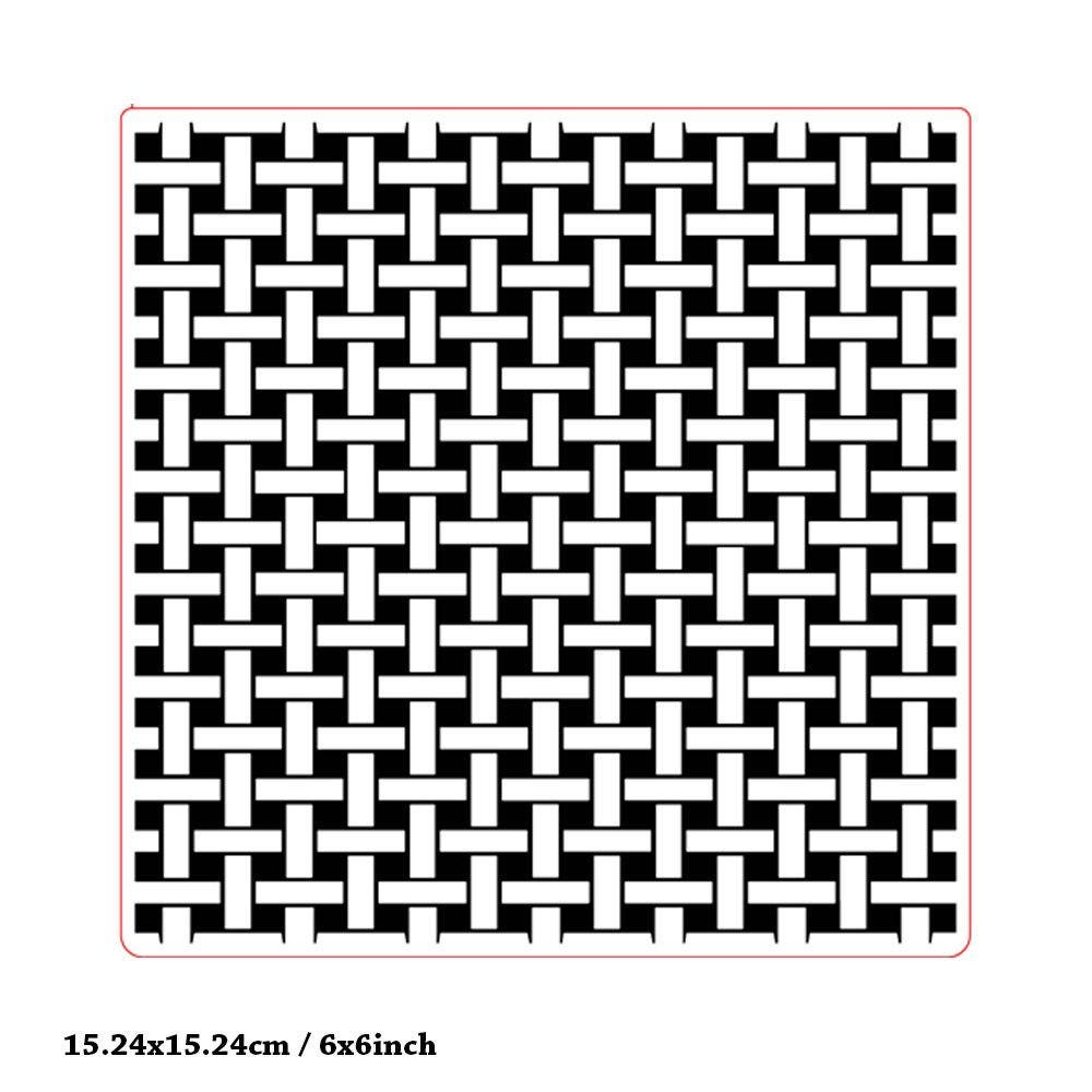Basket Weave Embossing Folder 6x6 Inch Textured Background for Paper Crafts