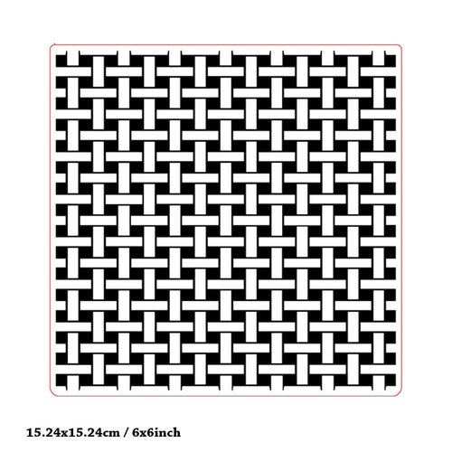 Basket Weave Embossing Folder 6x6 Inch Textured Background for Paper Crafts