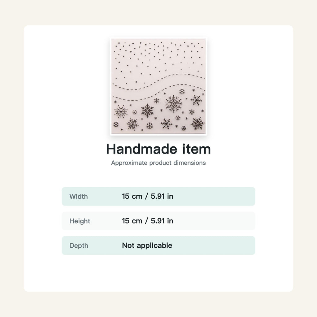 Snowflake Border Embossing Folder 5.91 x 5.91 Inch Winter Background for Card Making