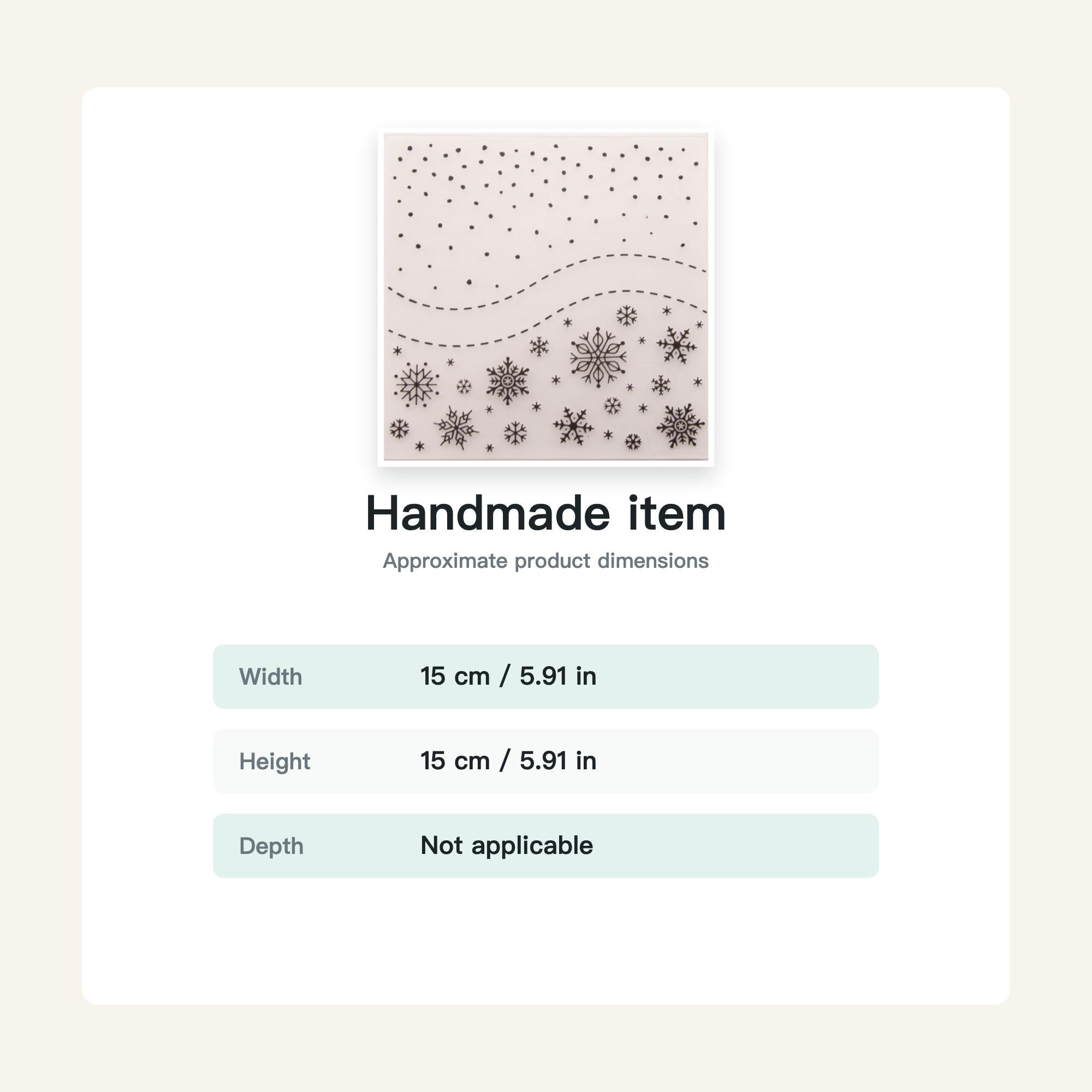 Snowflake Border Embossing Folder 5.91 x 5.91 Inch Winter Background for Card Making