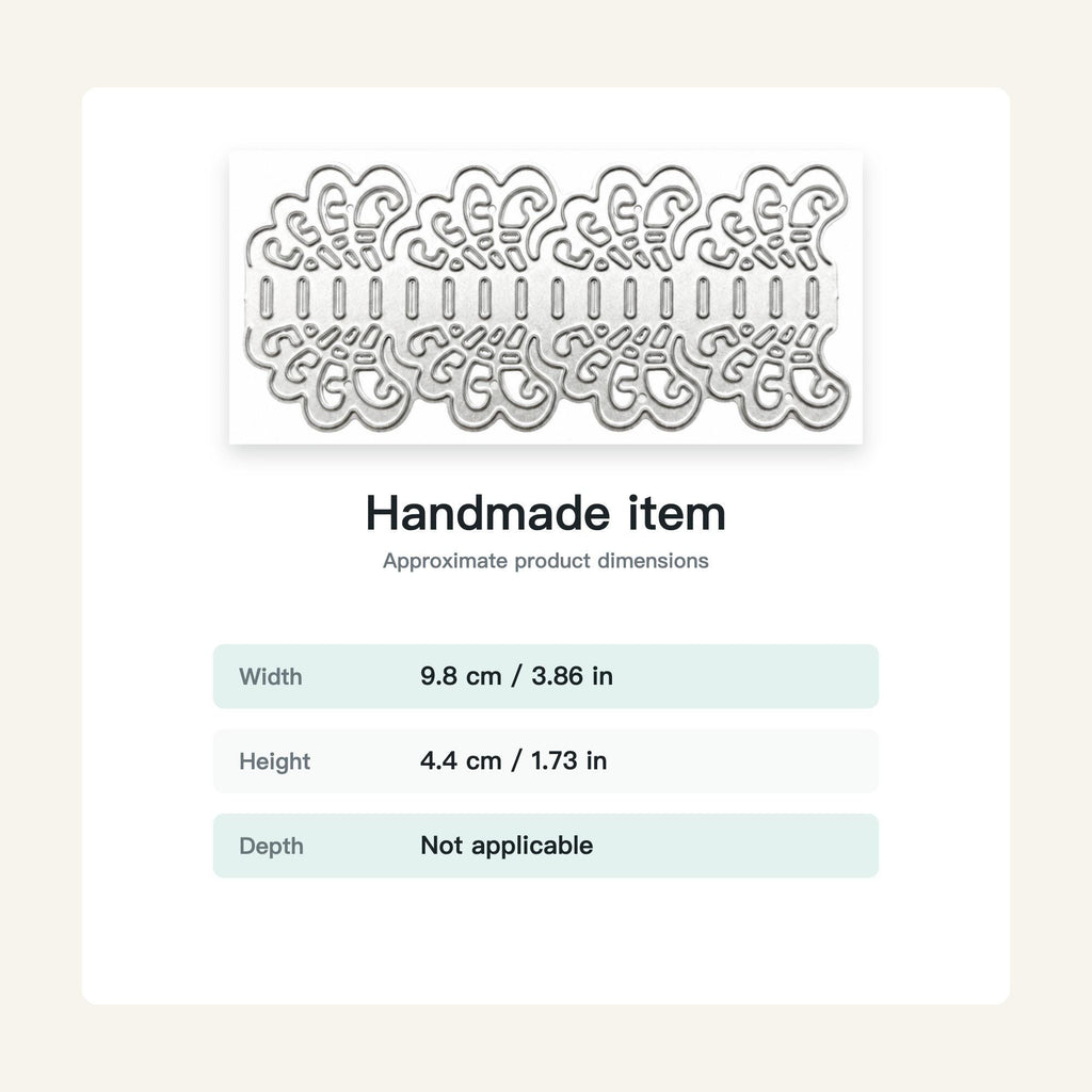 Ornate Lace Border Metal Cutting Die for Card Making Scrapbooking and Memory Albums