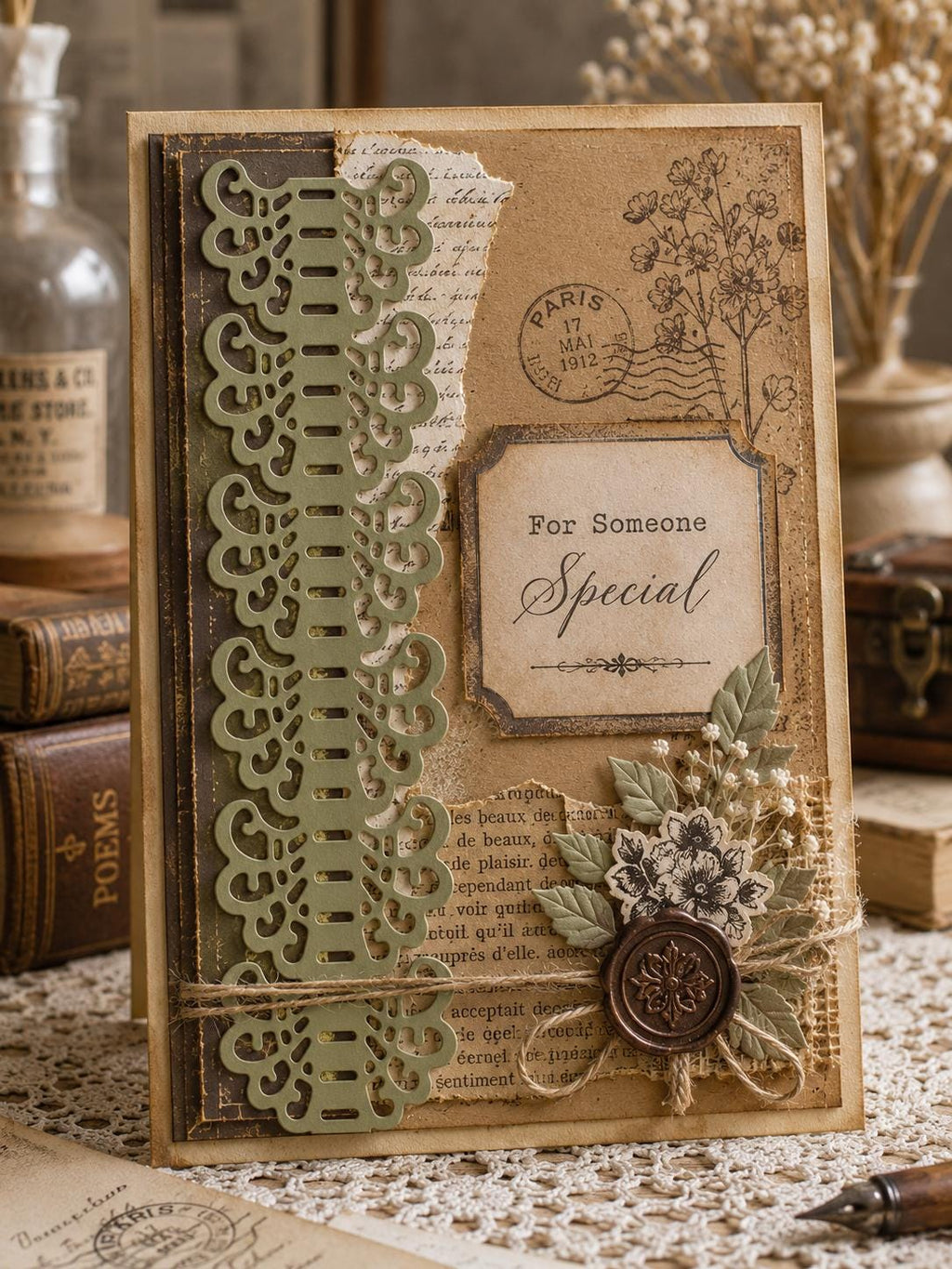 Ornate Lace Border Metal Cutting Die for Card Making Scrapbooking and Memory Albums