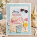 Seaside Summer Metal Cutting Dies Set for Card Making Scrapbooking and Beach Crafts