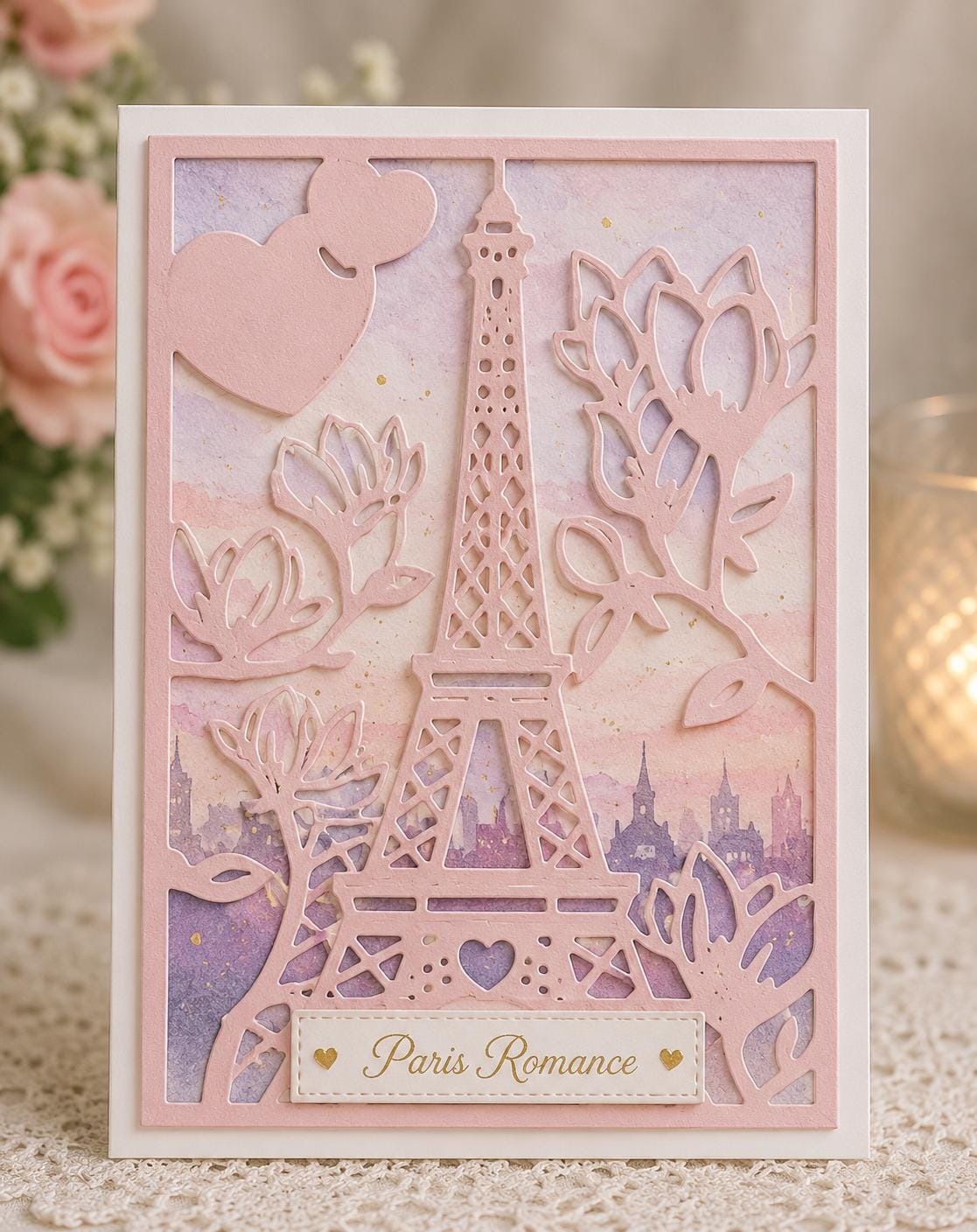 Paris Eiffel Tower Frame Metal Cutting Die for Card Making Scrapbooking and Romantic Crafts