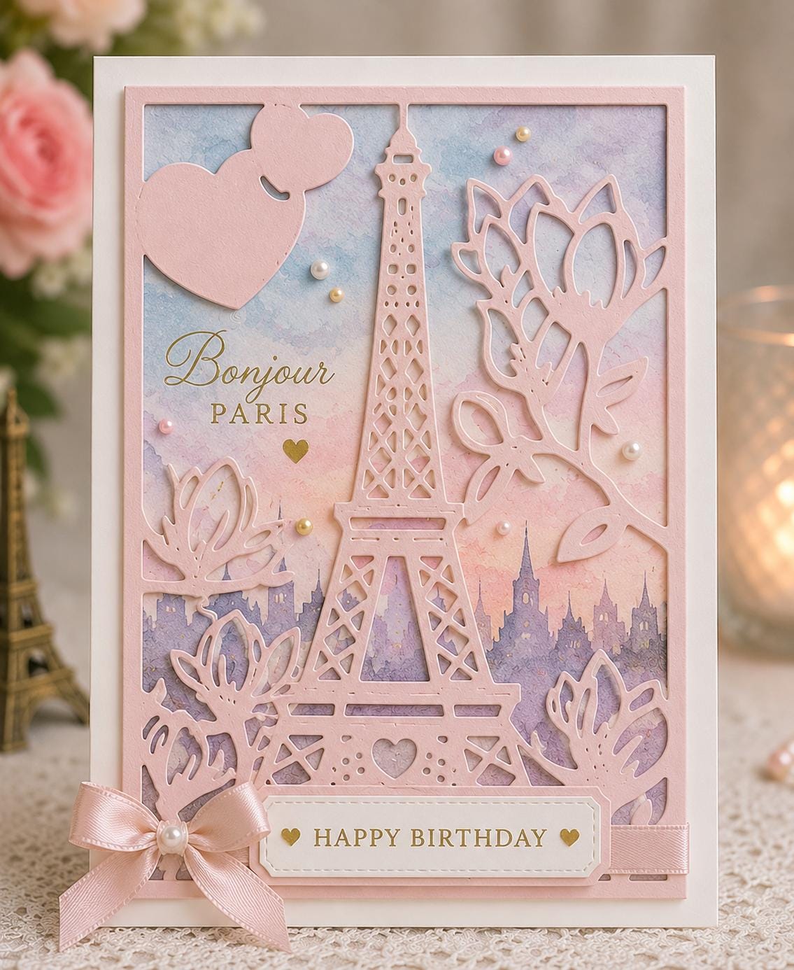 Paris Eiffel Tower Frame Metal Cutting Die for Card Making Scrapbooking and Romantic Crafts