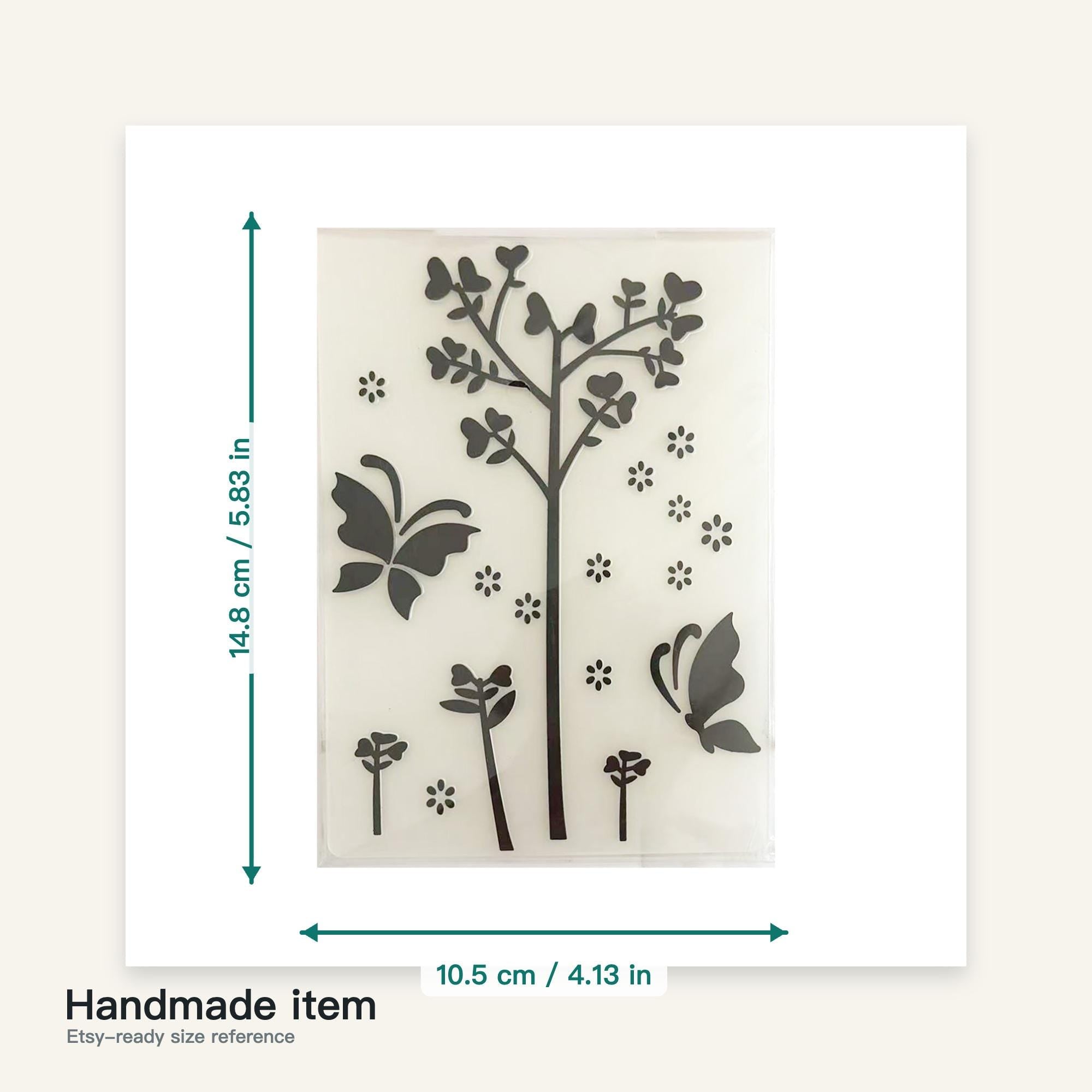 Butterfly Tree Embossing Folder 4.13 x 5.83 Inch for Card Making and Scrapbooking