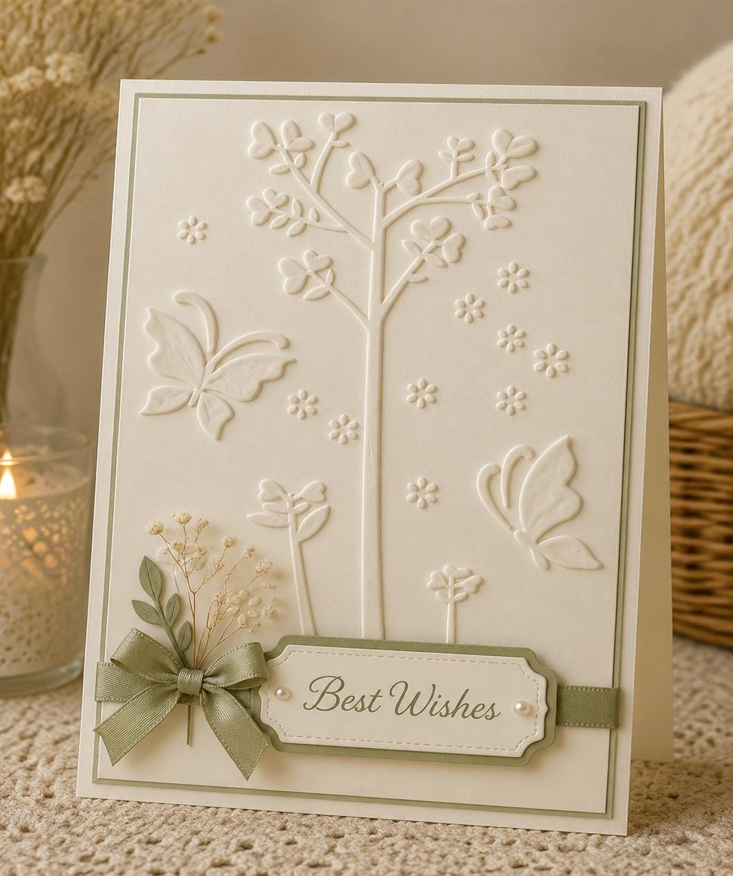 Butterfly Tree Embossing Folder 4.13 x 5.83 Inch for Card Making and Scrapbooking