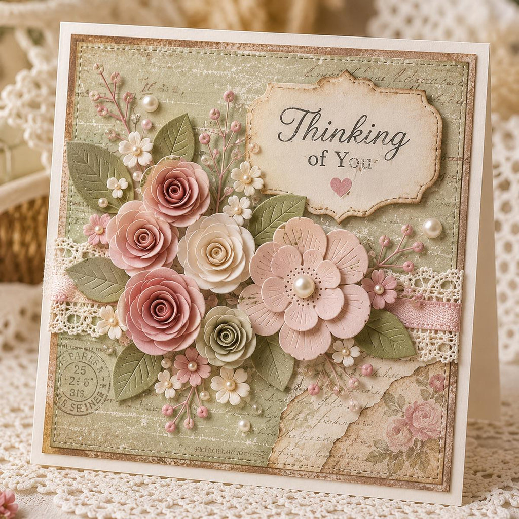 Layered Floral Metal Cutting Dies for Card Making, Scrapbooking, Floral Crafts