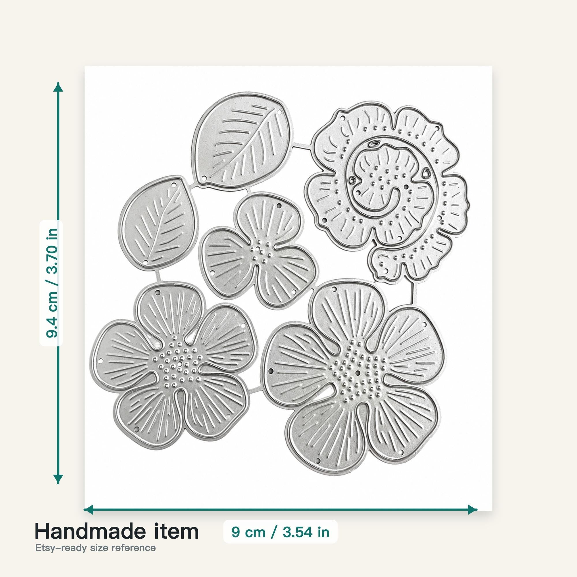 Layered Floral Metal Cutting Dies for Card Making, Scrapbooking, Floral Crafts