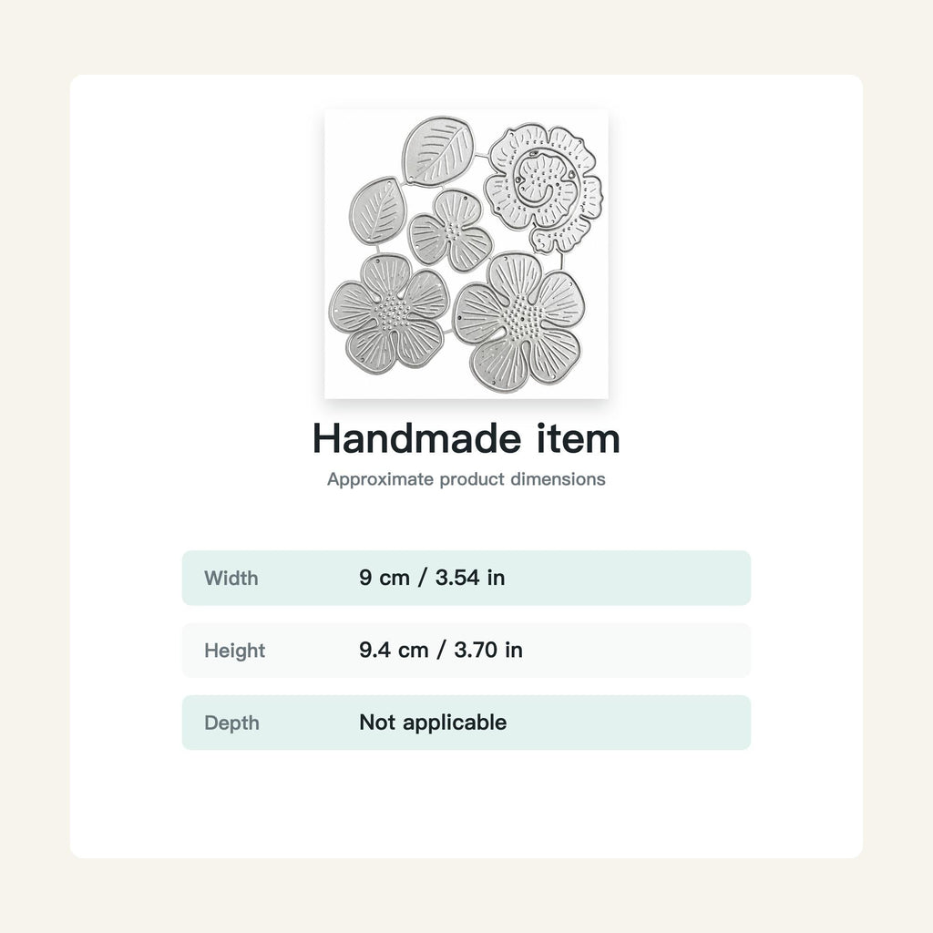 Layered Floral Metal Cutting Dies for Card Making, Scrapbooking, Floral Crafts