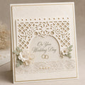 Lace Gatefold Arch Panel Metal Cutting Die for Wedding Cards Invitations and Scrapbooking