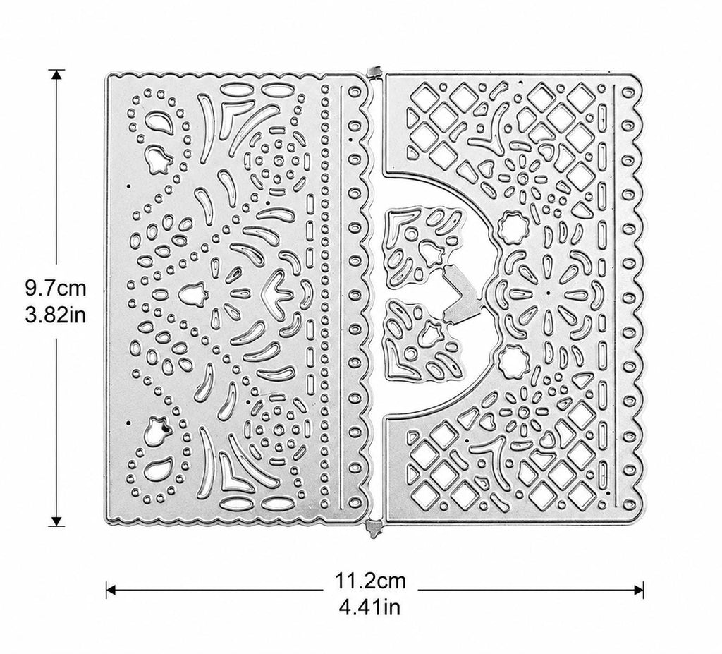 Lace Gatefold Arch Panel Metal Cutting Die for Wedding Cards Invitations and Scrapbooking