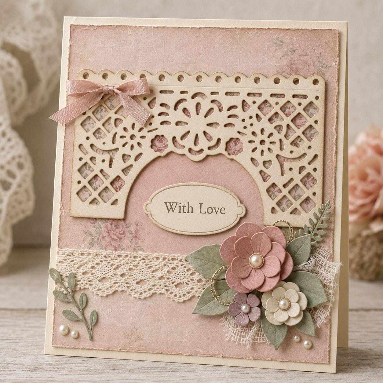 Lace Gatefold Arch Panel Metal Cutting Die for Wedding Cards Invitations and Scrapbooking
