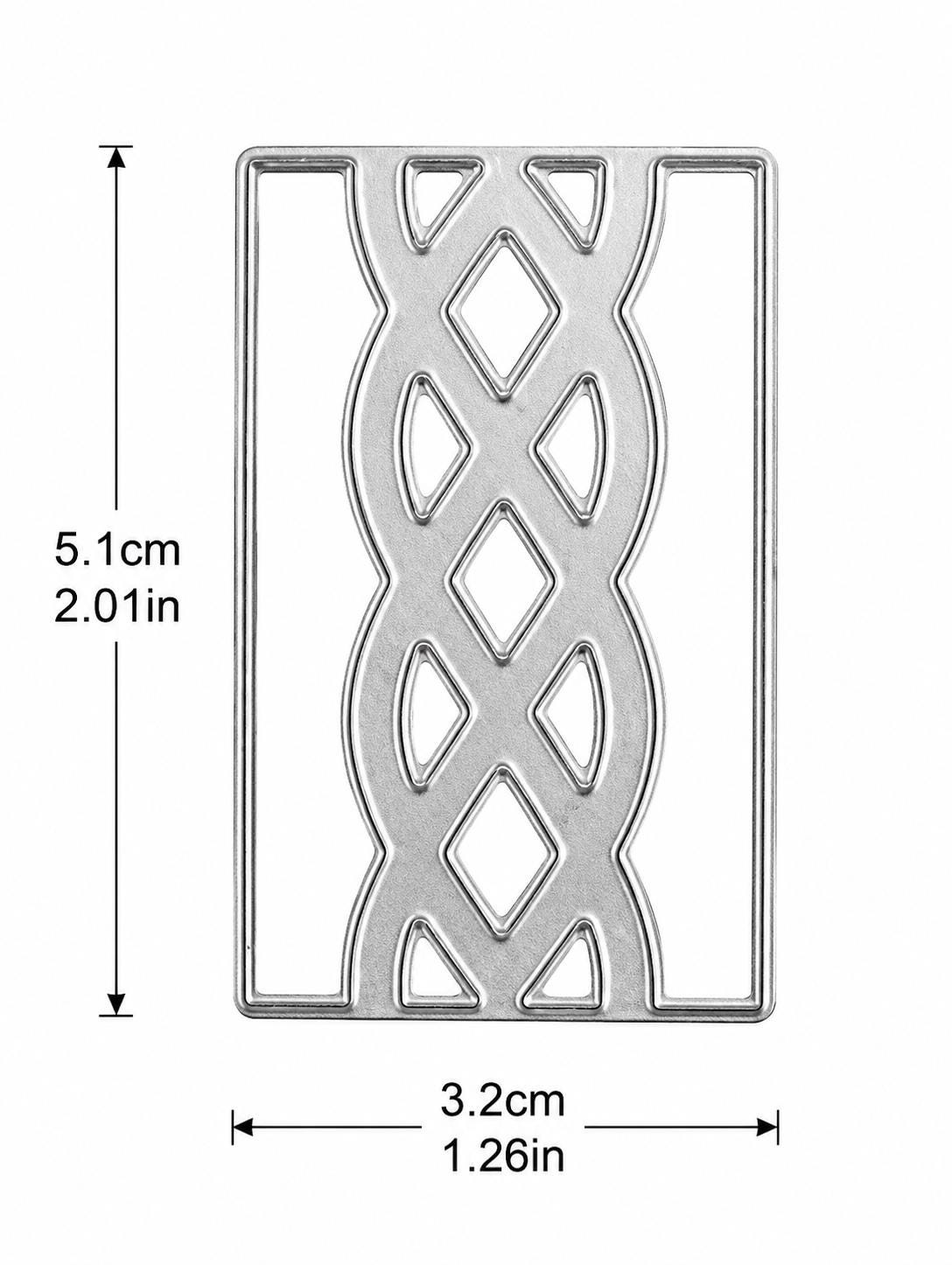 Diamond Lattice Border Metal Cutting Die for Card Making Scrapbooking and Decorative Layers