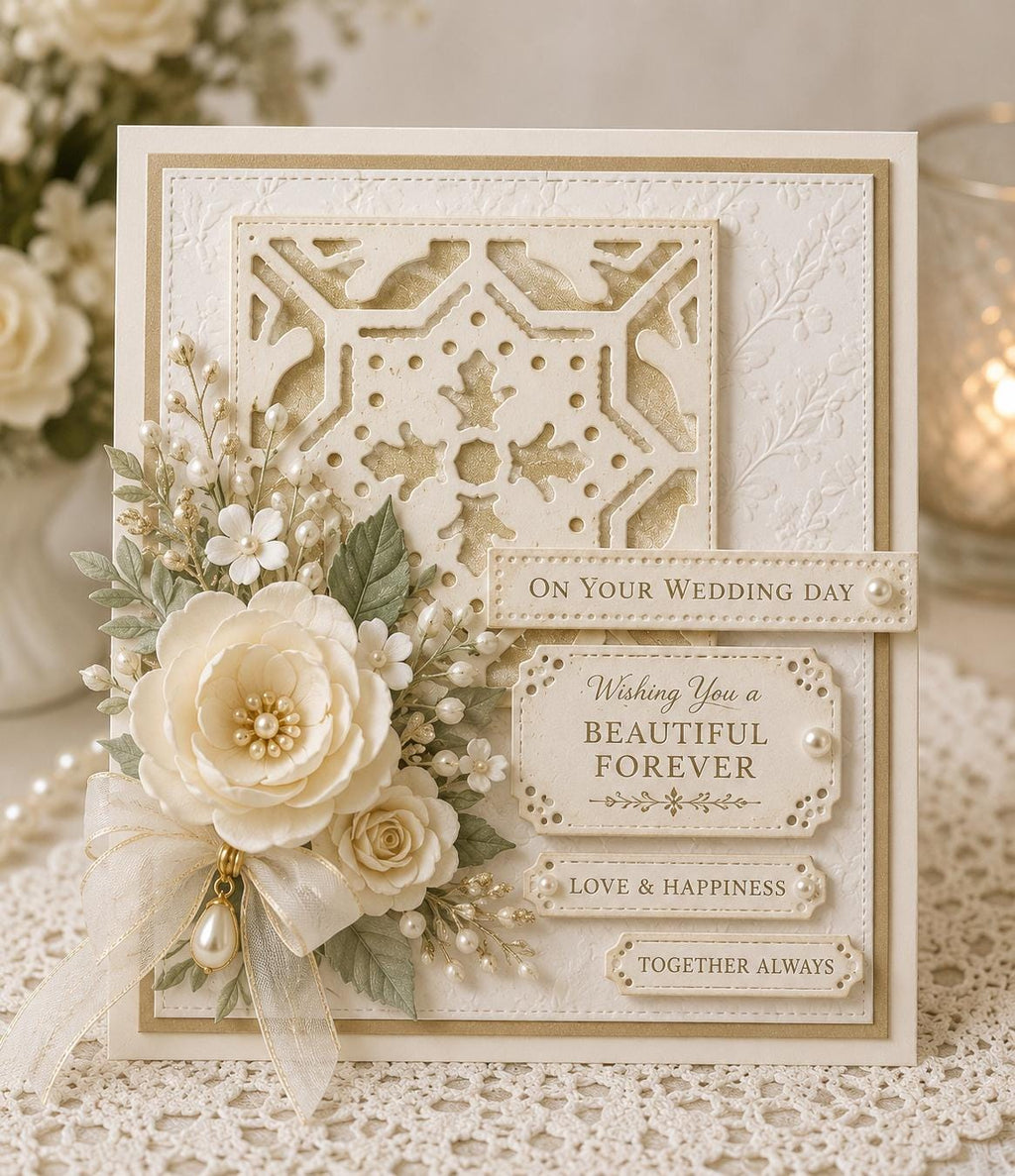 Ornate Tile Frame Label Metal Cutting Dies for Card Making, Scrapbooking Crafts