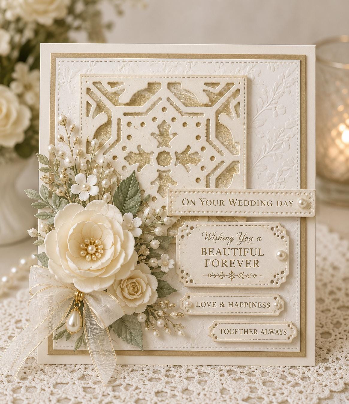 Ornate Tile Frame Label Metal Cutting Dies for Card Making, Scrapbooking Crafts