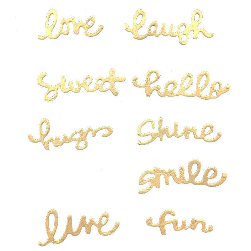 Words Metal Cutting Dies, Scrapbooking Stencils (9pcs)