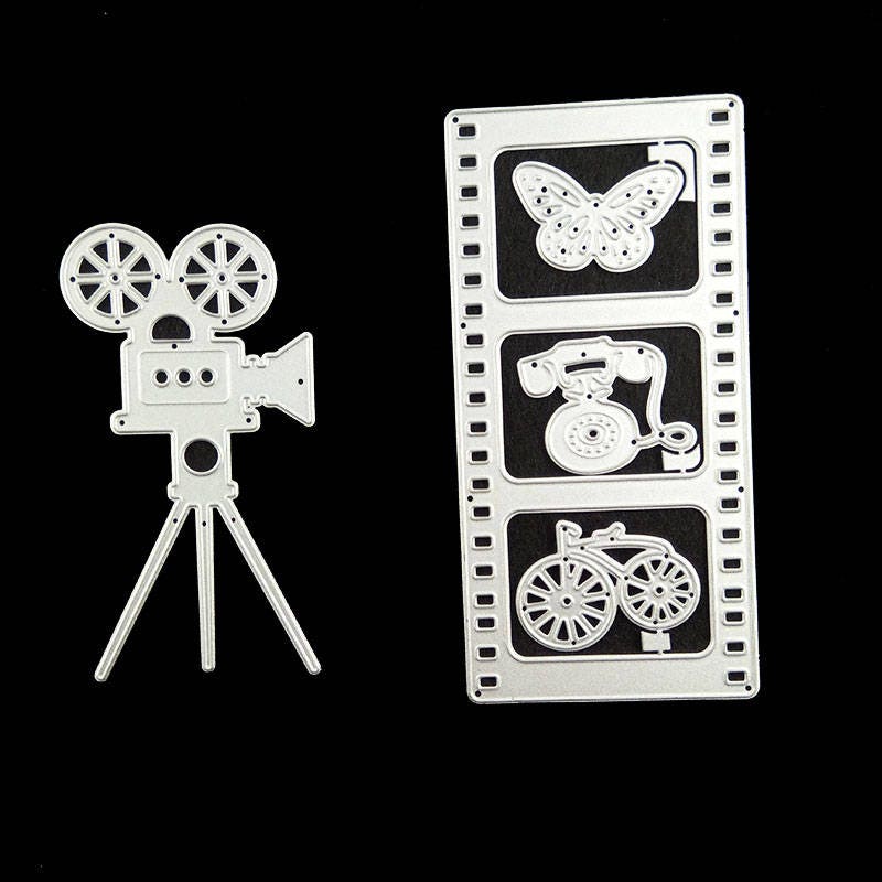Film Projector Metal Cutting Dies, Scrapbooking Stencils (5pcs)