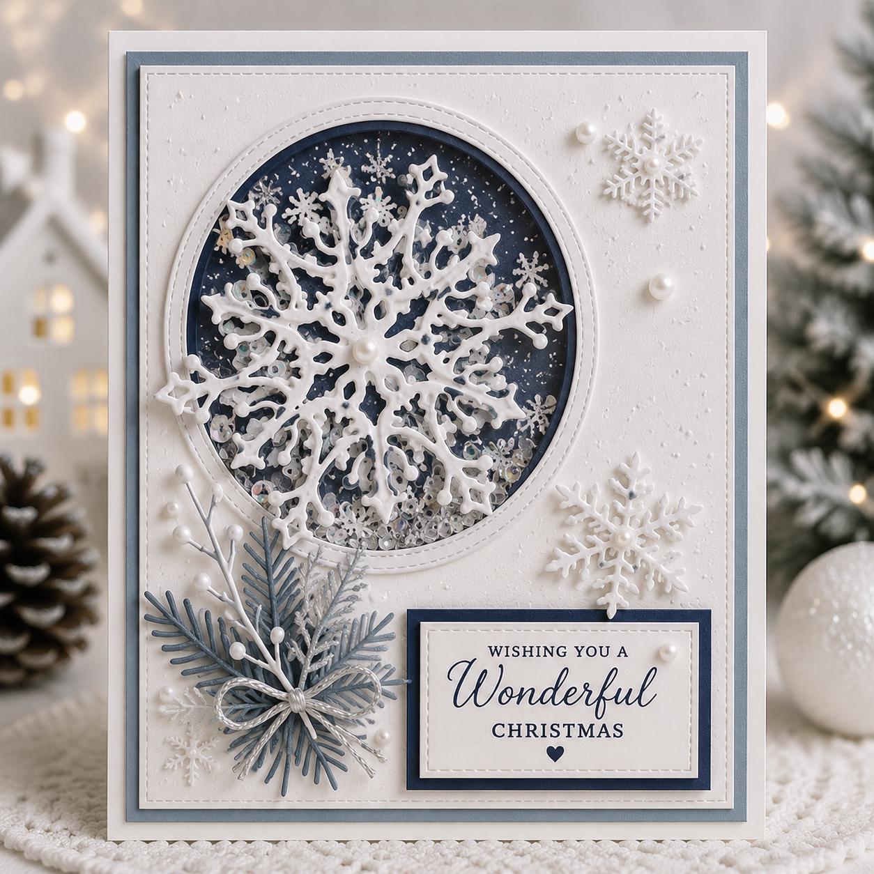 4 Snowflake Metal Cutting Dies for Winter Cards