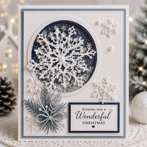 4 Snowflake Metal Cutting Dies for Winter Cards