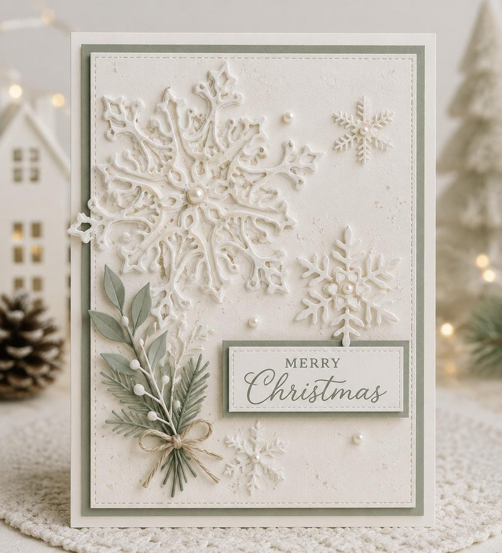 4 Snowflake Metal Cutting Dies for Winter Cards