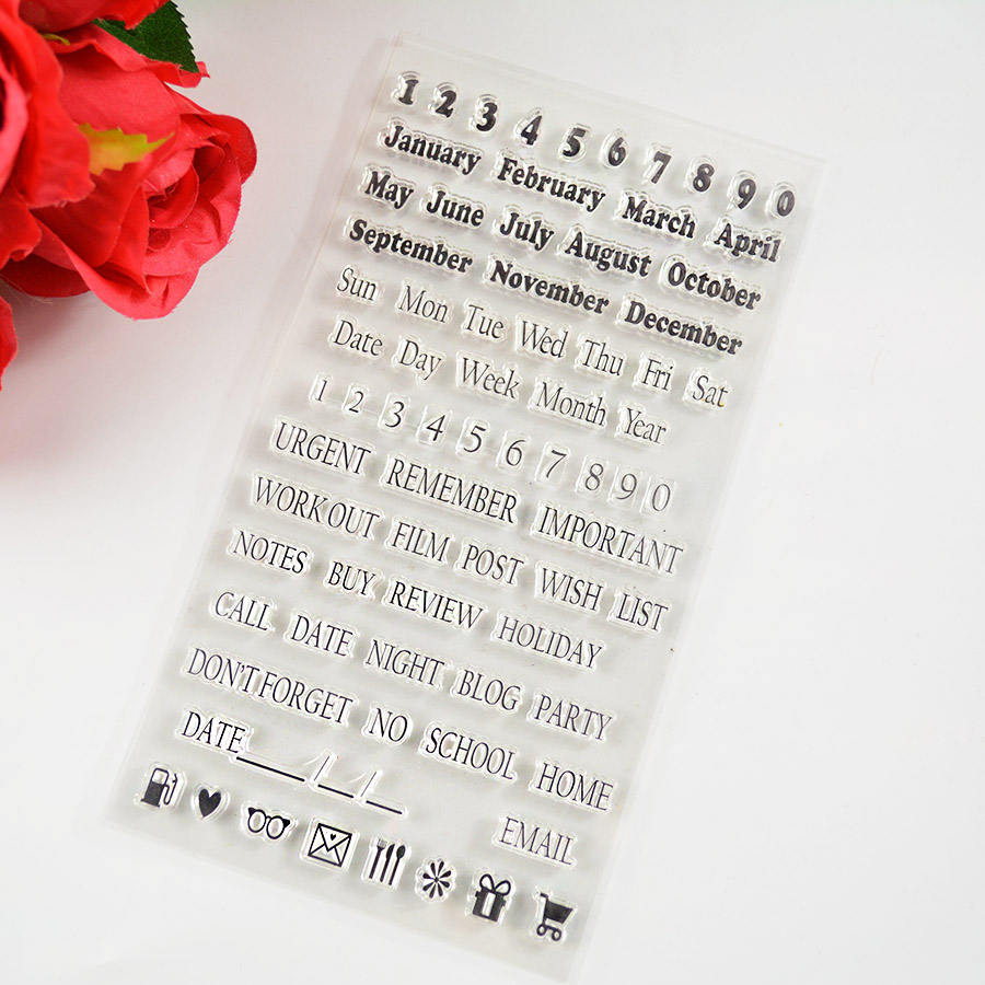 Alphabet Clear Stamp Set, Letter Silicone Stamps for Journals Cards