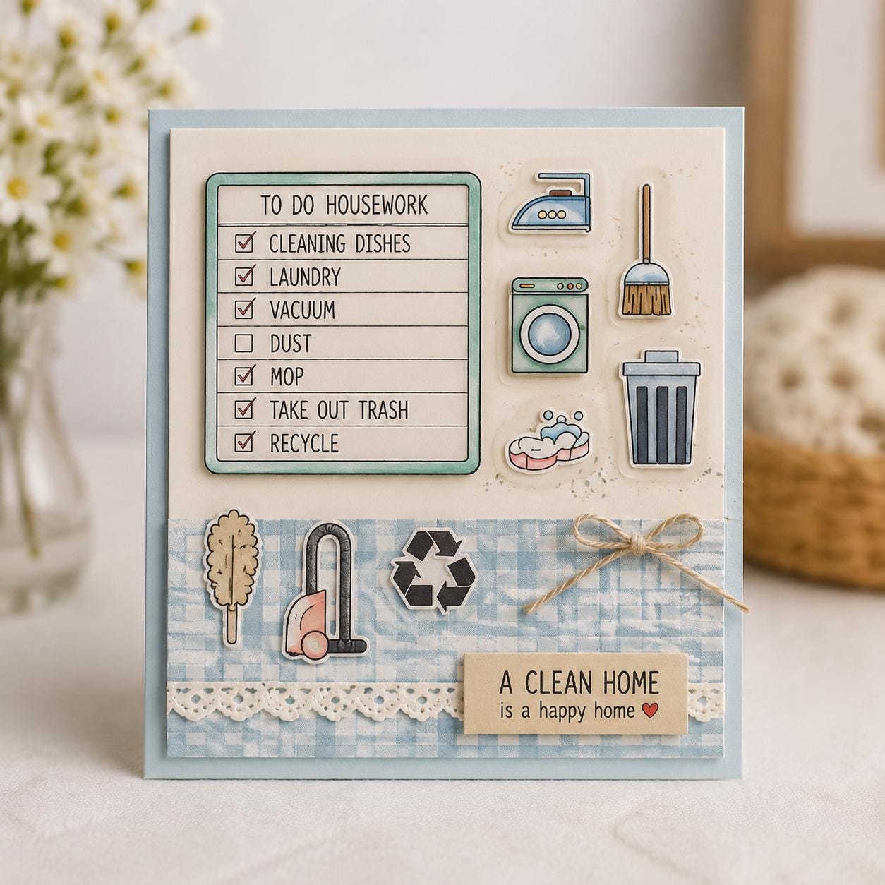 Words Frame Clear Stamp, DIY Scrapbooking (11x16cm)