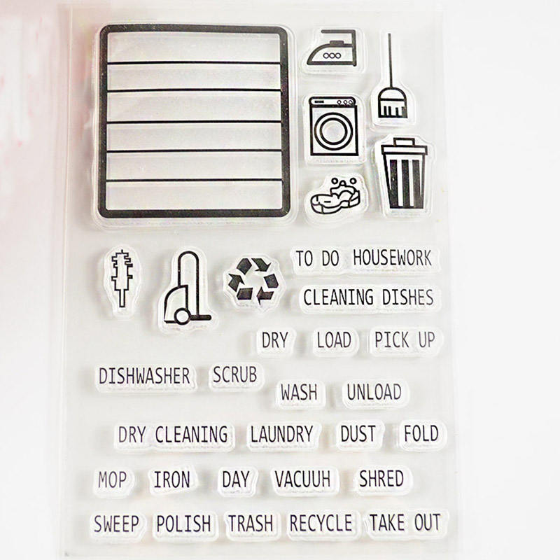 Words Frame Clear Stamp, DIY Scrapbooking (11x16cm)