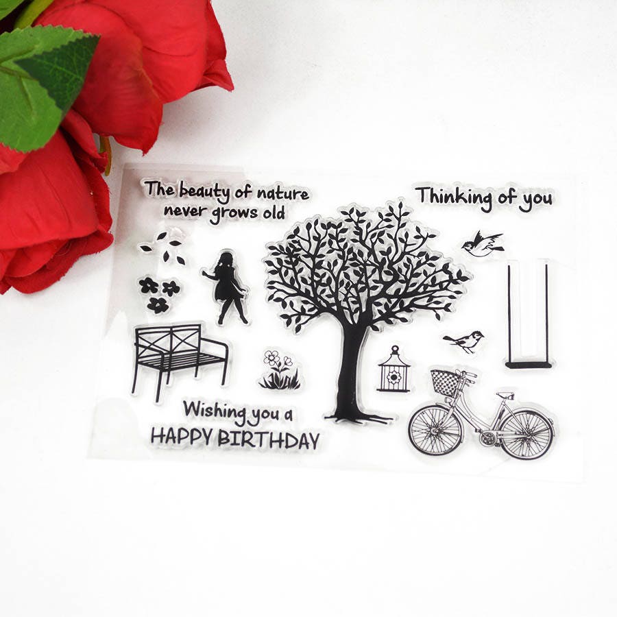 Nature Clear Silicone Stamp for DIY Scrapbooking (11x16cm)