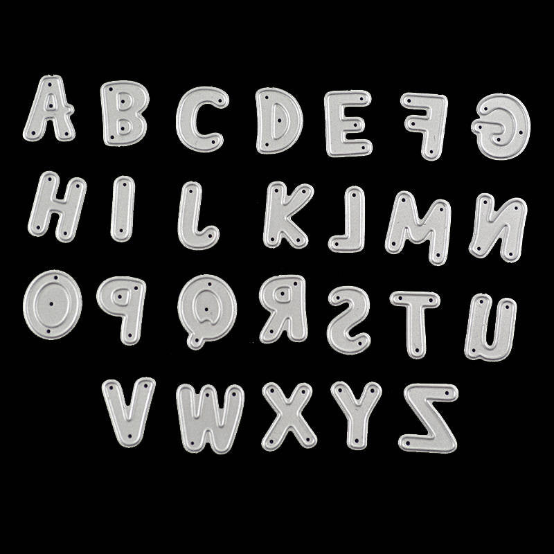 26 Capital Letter Metal Cutting Dies, Alphabet Die Set