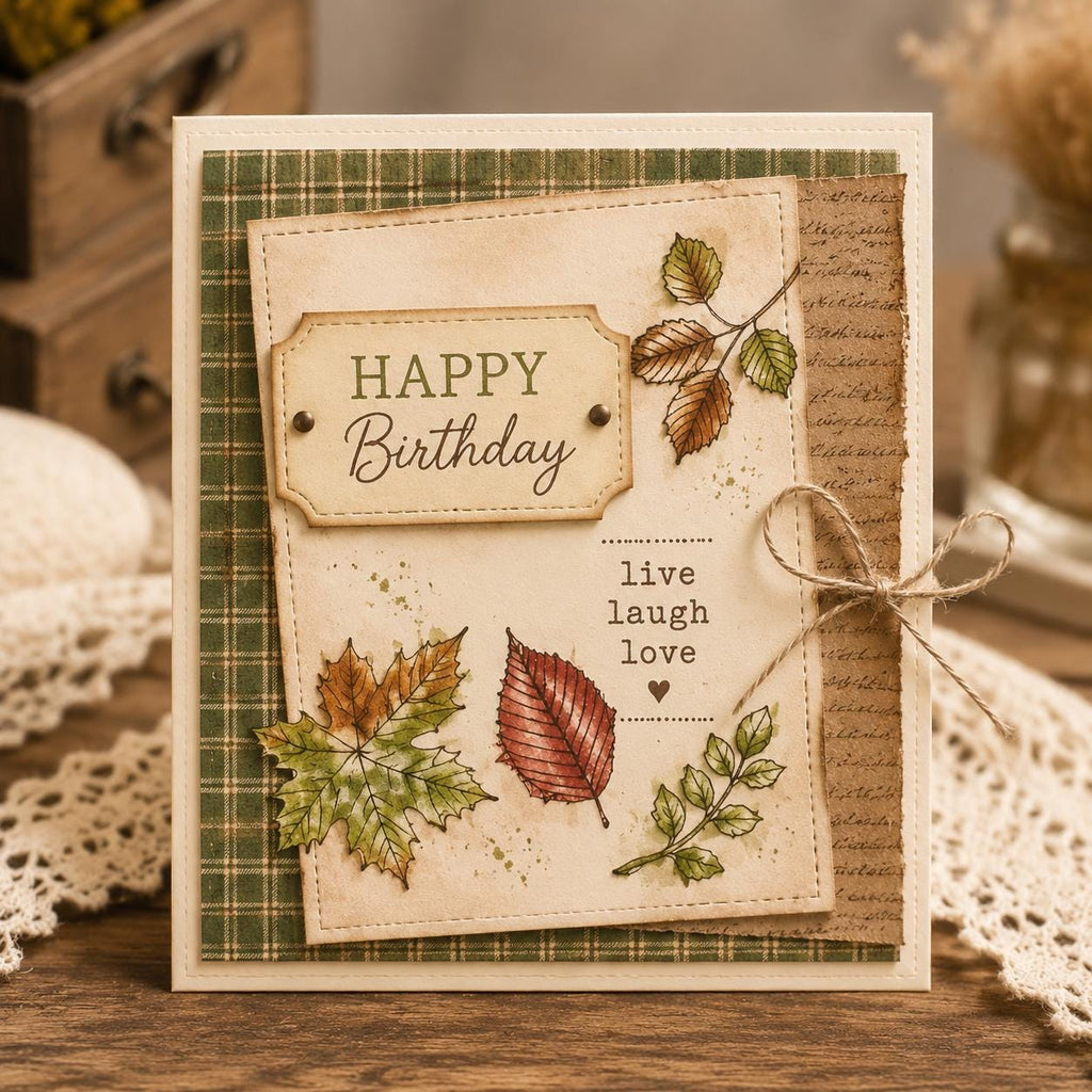 Leaves Silicone Stamp, Scrapbooking Card Making (11x16cm)