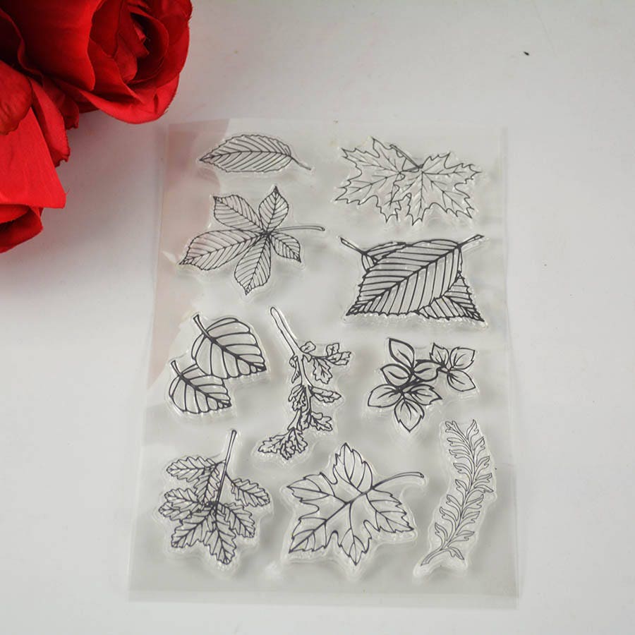 Leaves Silicone Stamp, Scrapbooking Card Making (11x16cm)