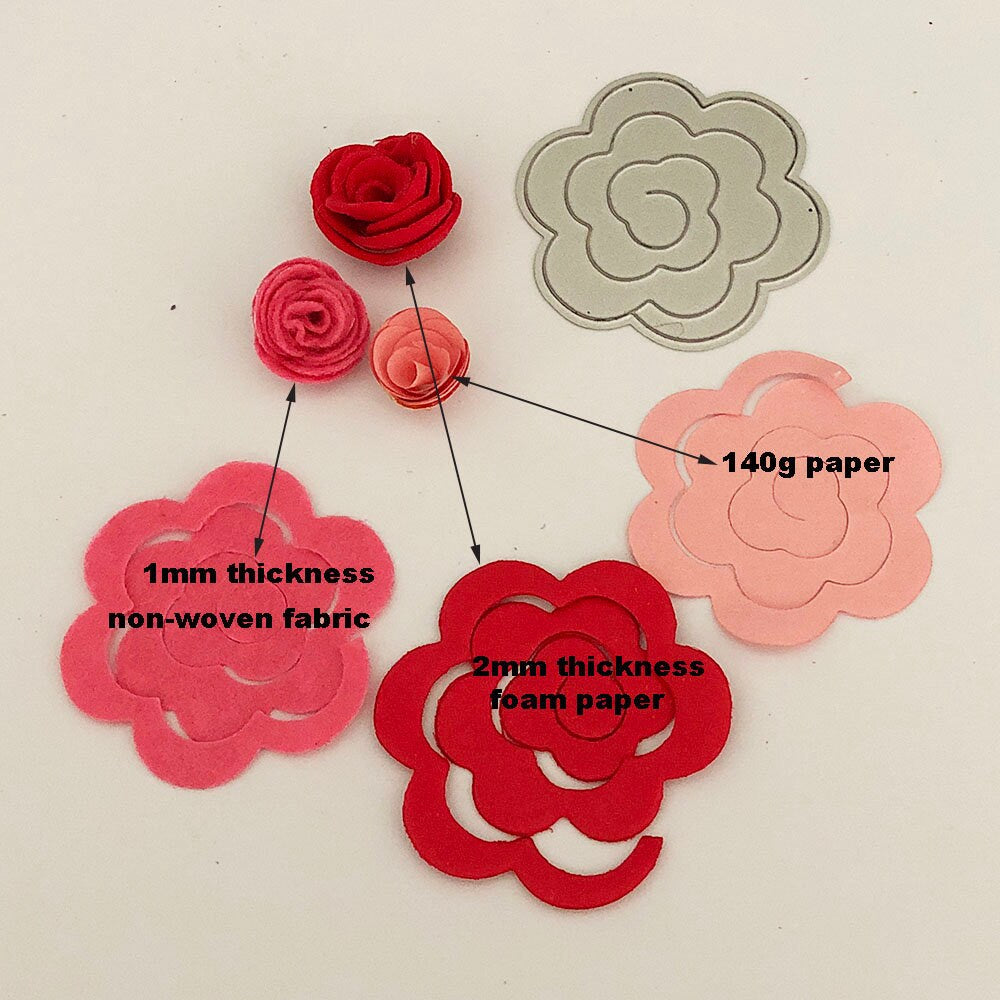 DIY Rose Flower Metal Cutting Die, Scrapbooking Craft