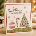 Merry Christmas Clear Stamp: Candy Cane, Snowflake, Scrapbooking (11x16cm)