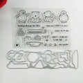 Skating Penguin Christmas Clear Stamp and Cutting Die Set
