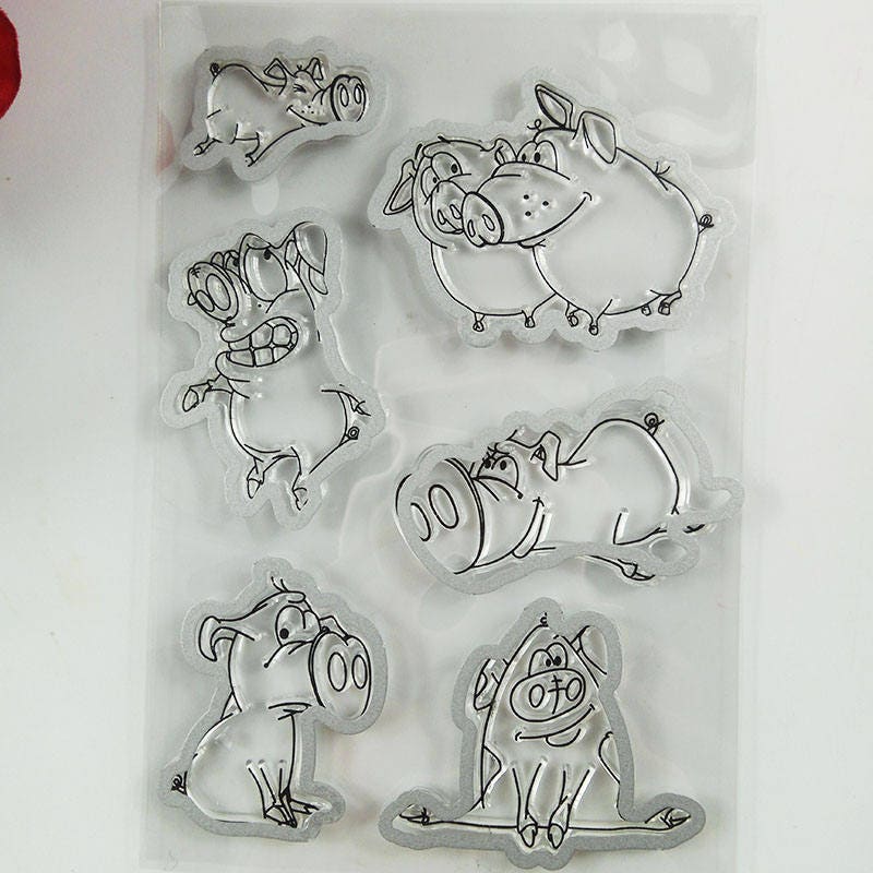 Pig Clear Stamp and Cutting Die Set for Cards and Scrapbooking