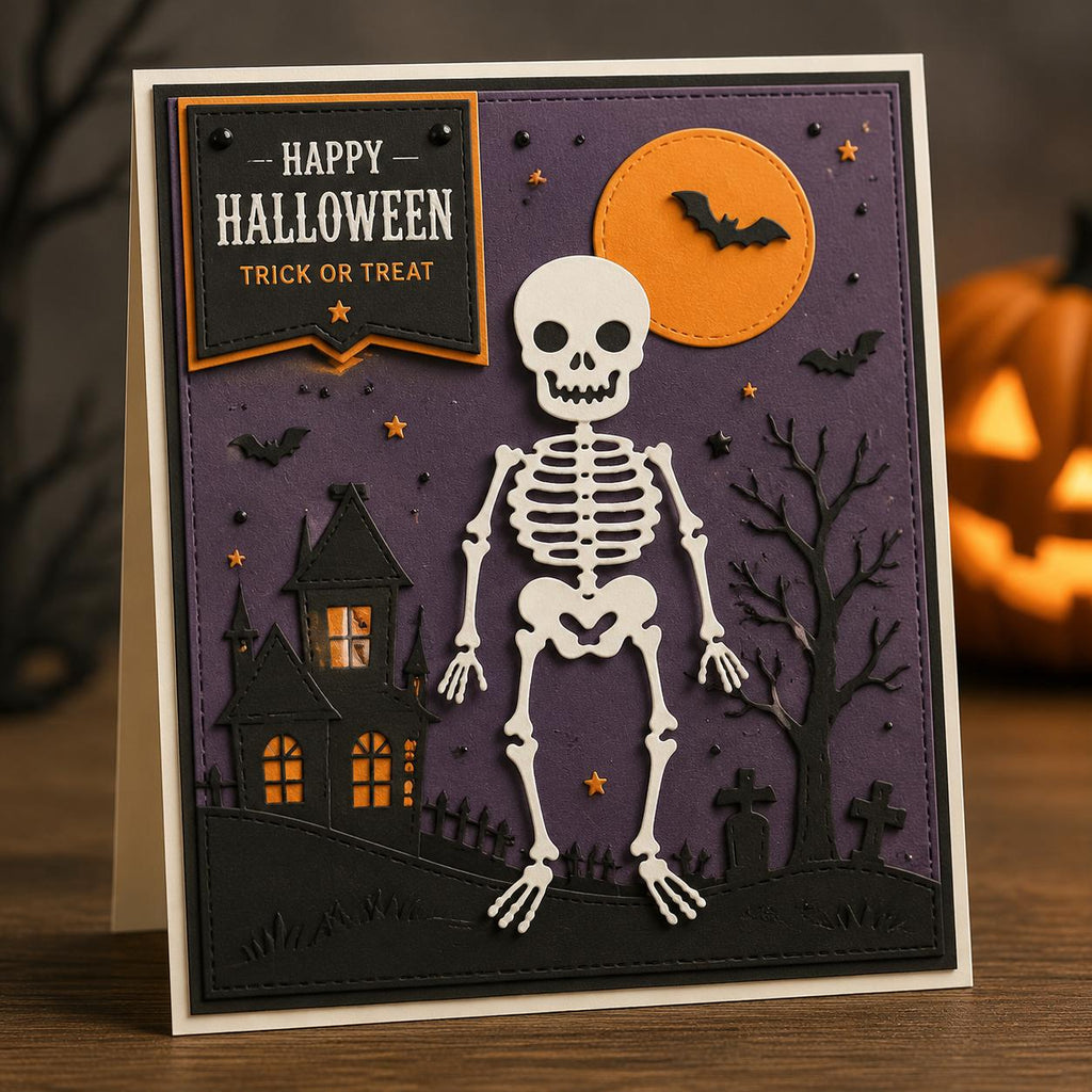 Skeleton Die Cut: Halloween Scrapbooking, Card Making