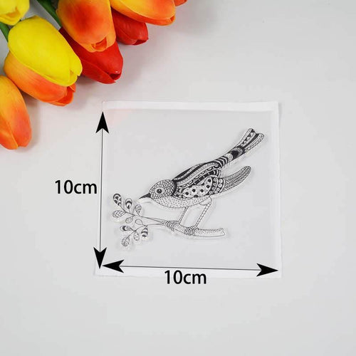 Bird Clear Stamp, Silicone Seal for Cards and Scrapbooking