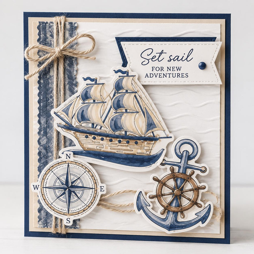 Sailing ship lighthouse clear stamp rubber seal for card making DIY scrapbooking paper stamping