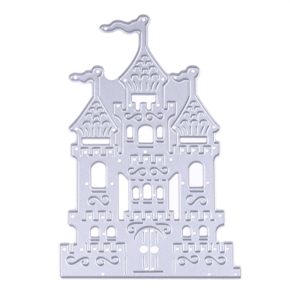 Castle Metal Cutting Die: Carbon Steel Stencil for Scrapbooking